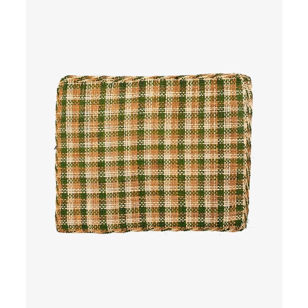 INDIVIDUAL RECTANGULAR -  1 UND - VERDE Y TOSTADO