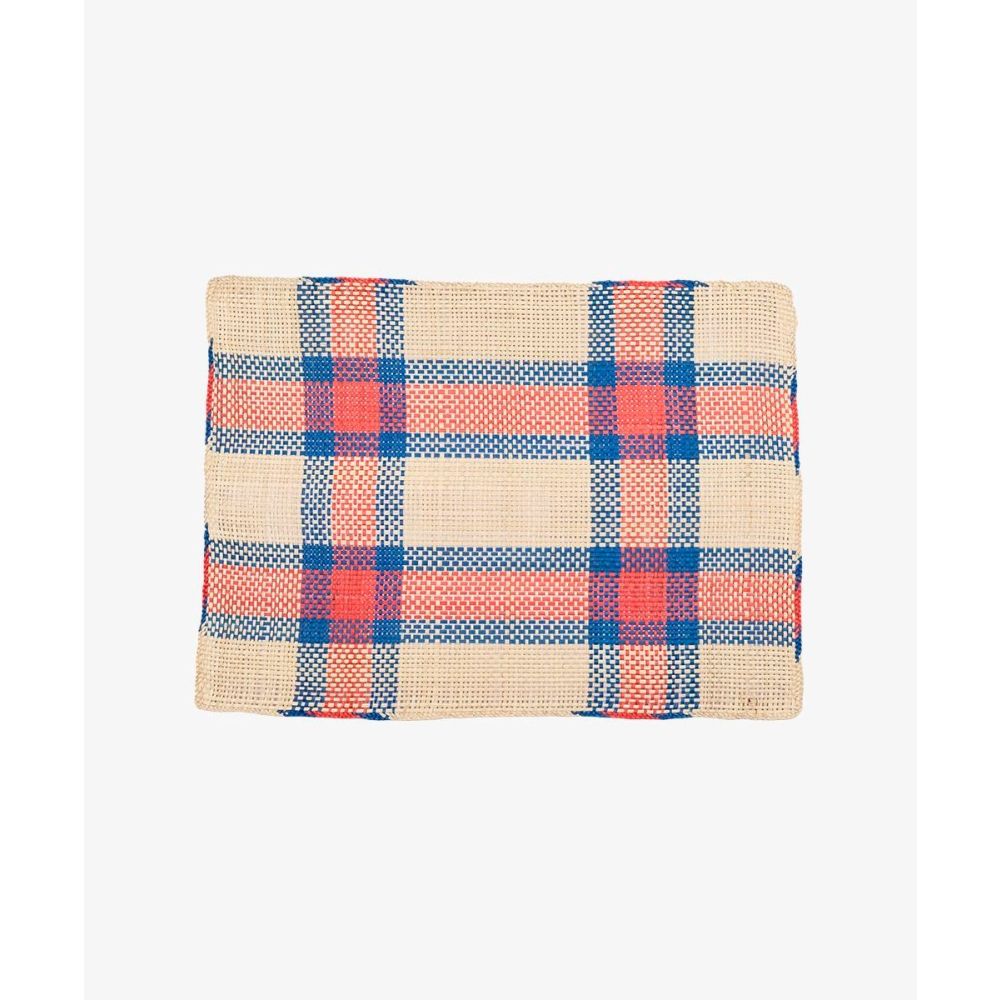 INDIVIDUAL RECTANGULAR -  1 UNI - BEIGE, ROJO Y AZUL