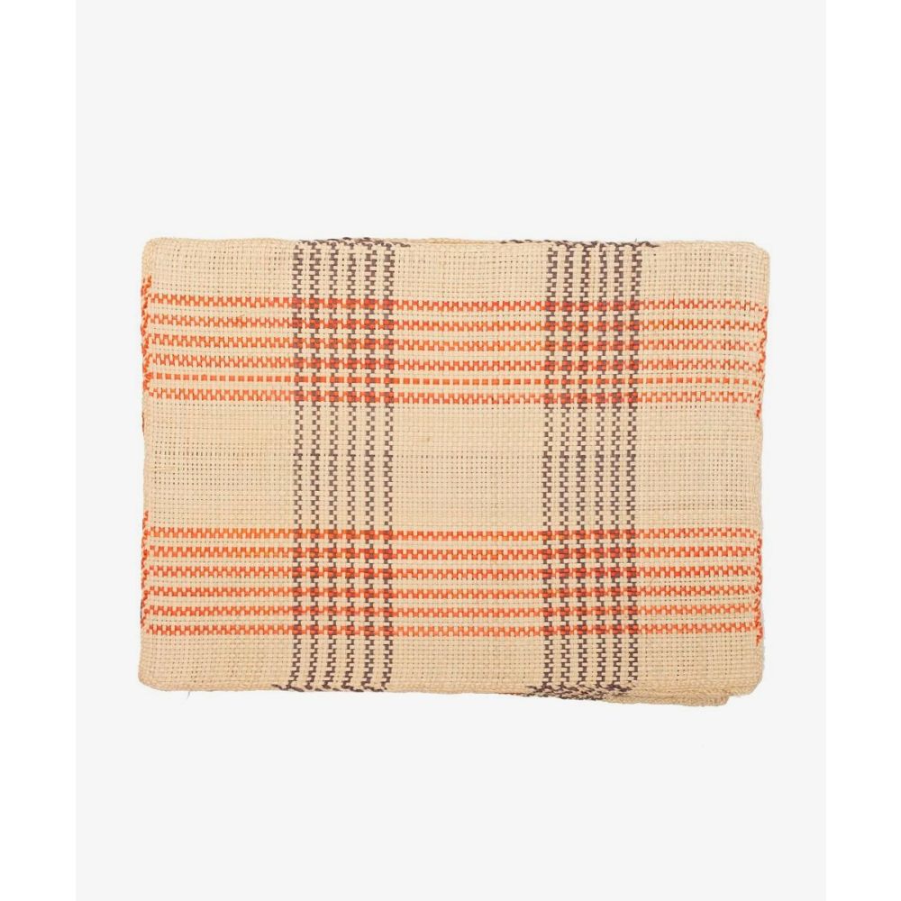 INDIVIDUAL RECTANGULAR -  1 UNID - BEIGE, NARANJA Y GRIS