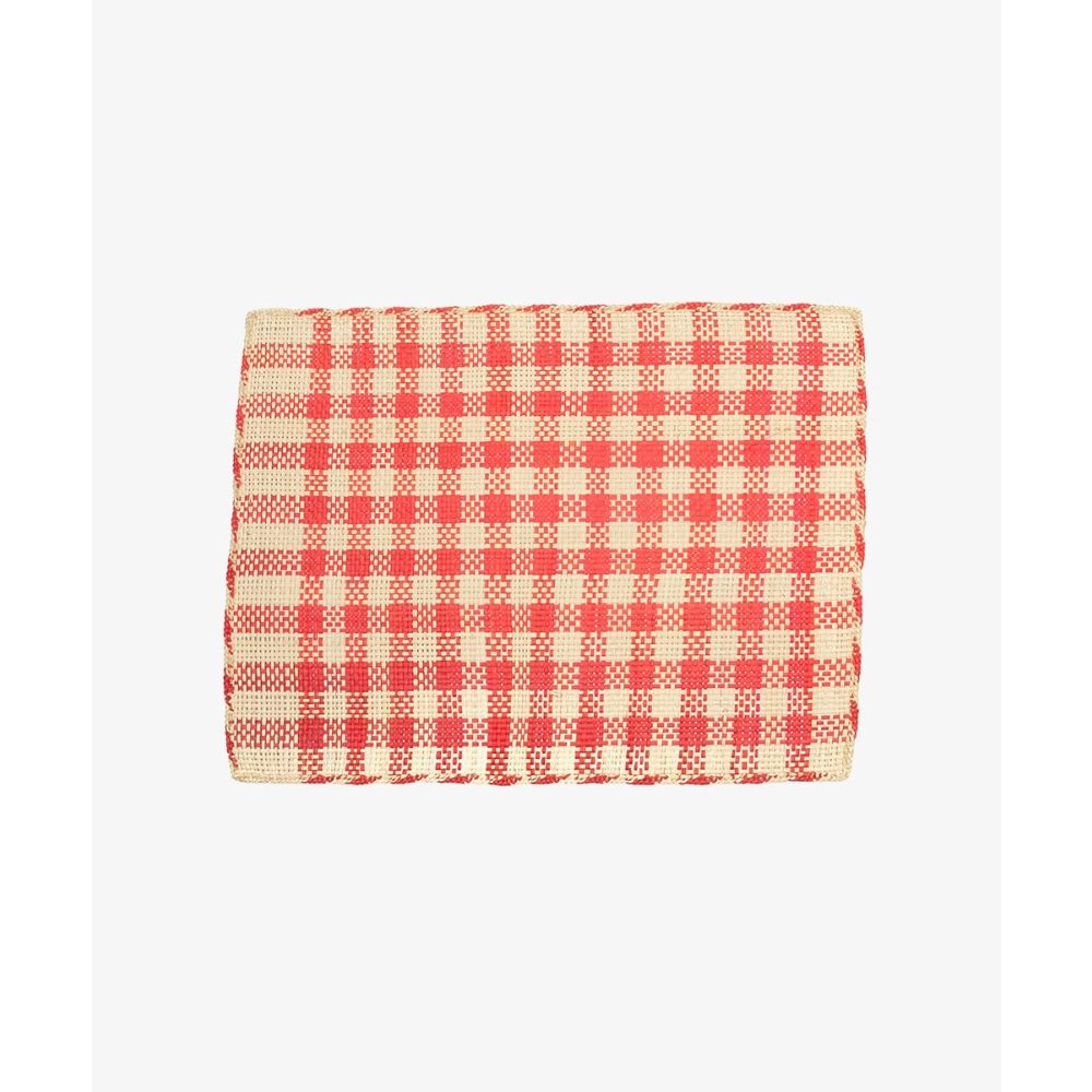 Straw placemat 38 cm * 29 cm- set/6 - PINK & BEIGE