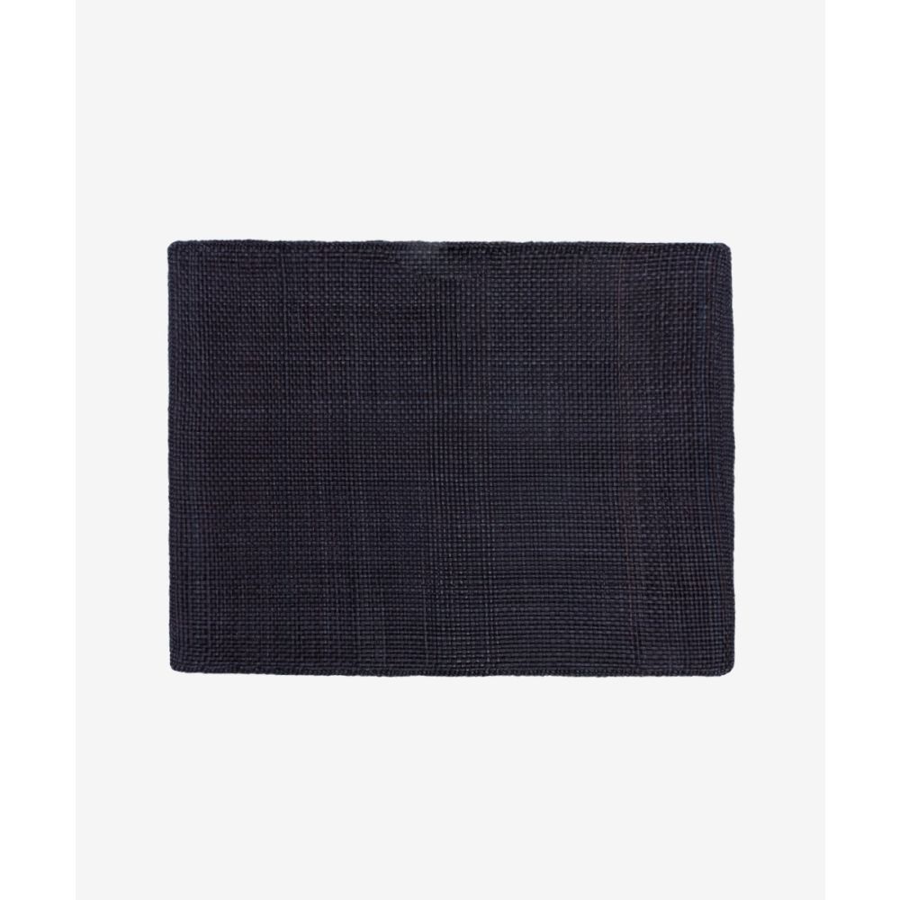 Straw placemat 38 cm * 29 cm- set/6  - Black