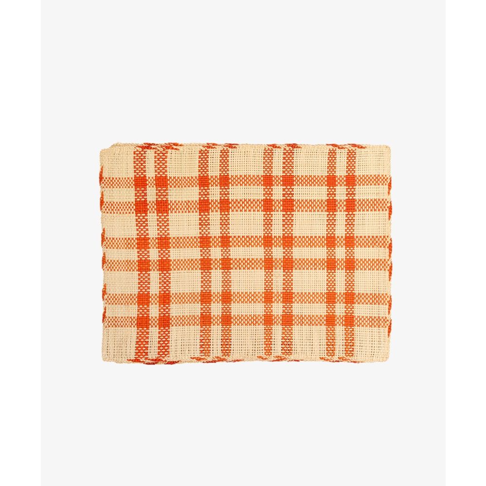 Individual rectangular - 1 unidad - BLANCO Y NARANJA