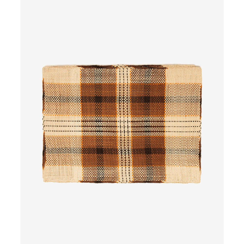 INDIVIDUAL RECTANGULAR - 1 UNI - BEIGE, NEGRO Y NARANJA