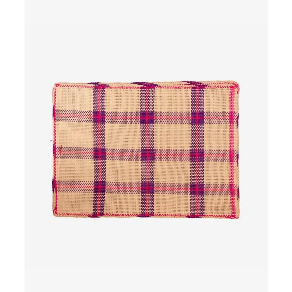 INDIVIDUAL RECTANGULAR - SET DE 6 - MORADO & NARANJA