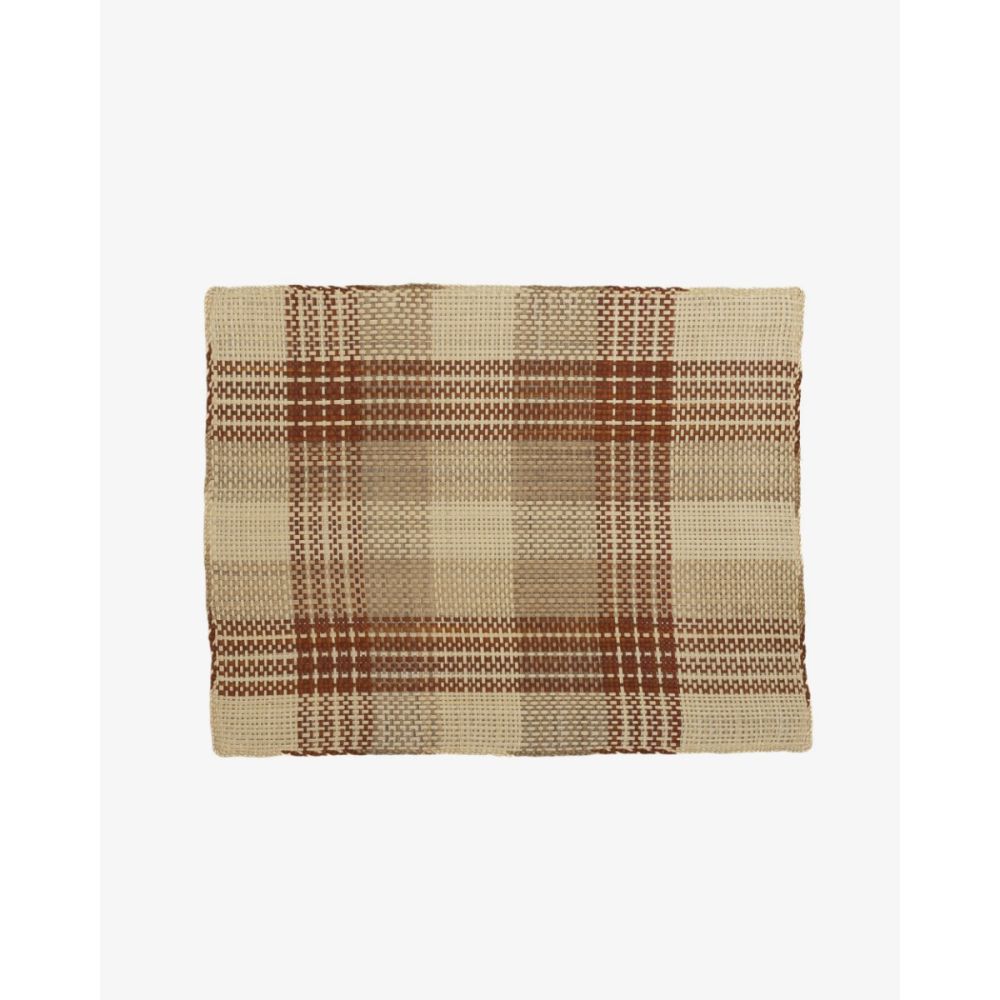 INDIVIDUAL RECTANGULAR -  1 UNI - BEIGE Y TERRACOTA