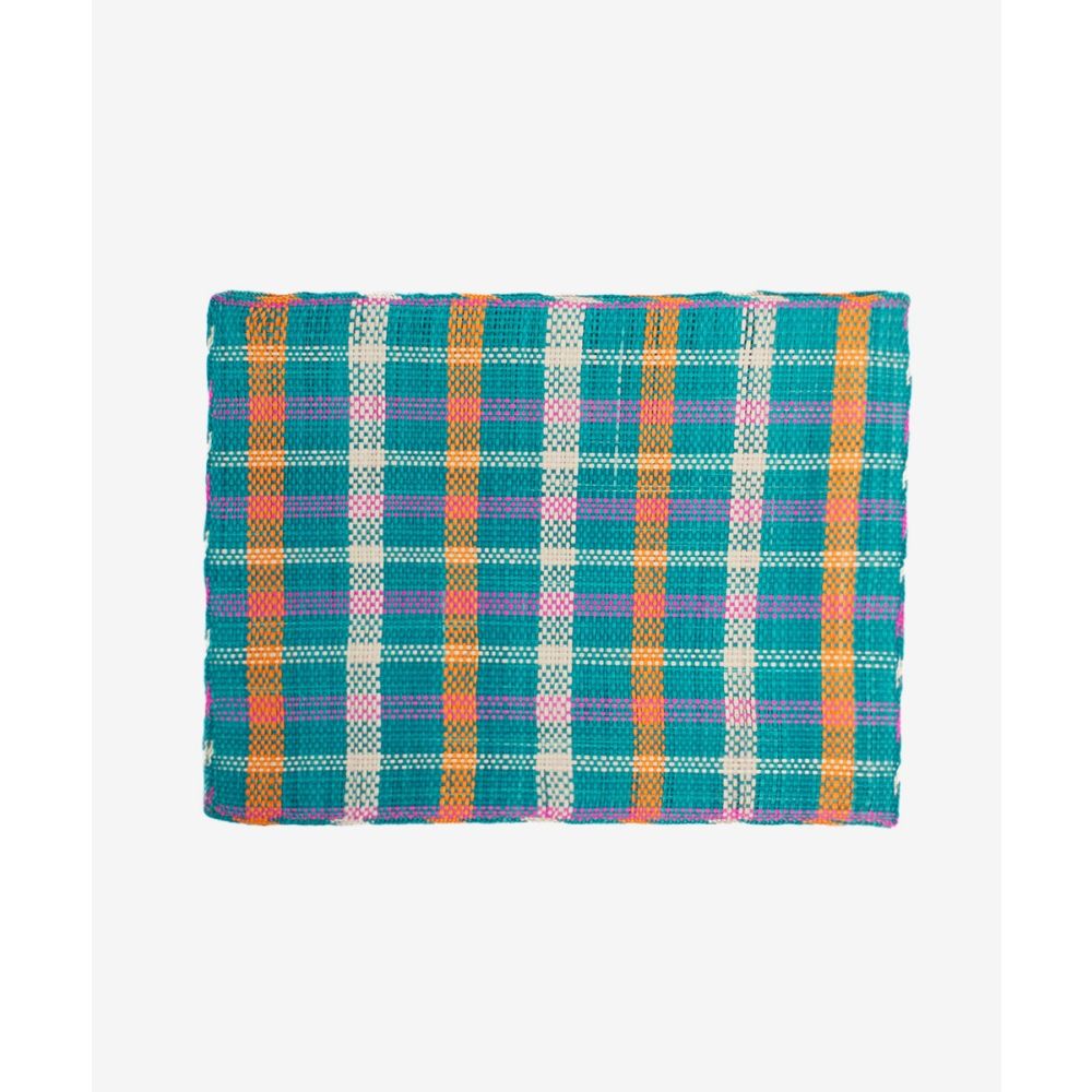 INDIVIDUAL RECTANGULAR - 1 UNIDAD-  TURQUESA Y FUCSIA