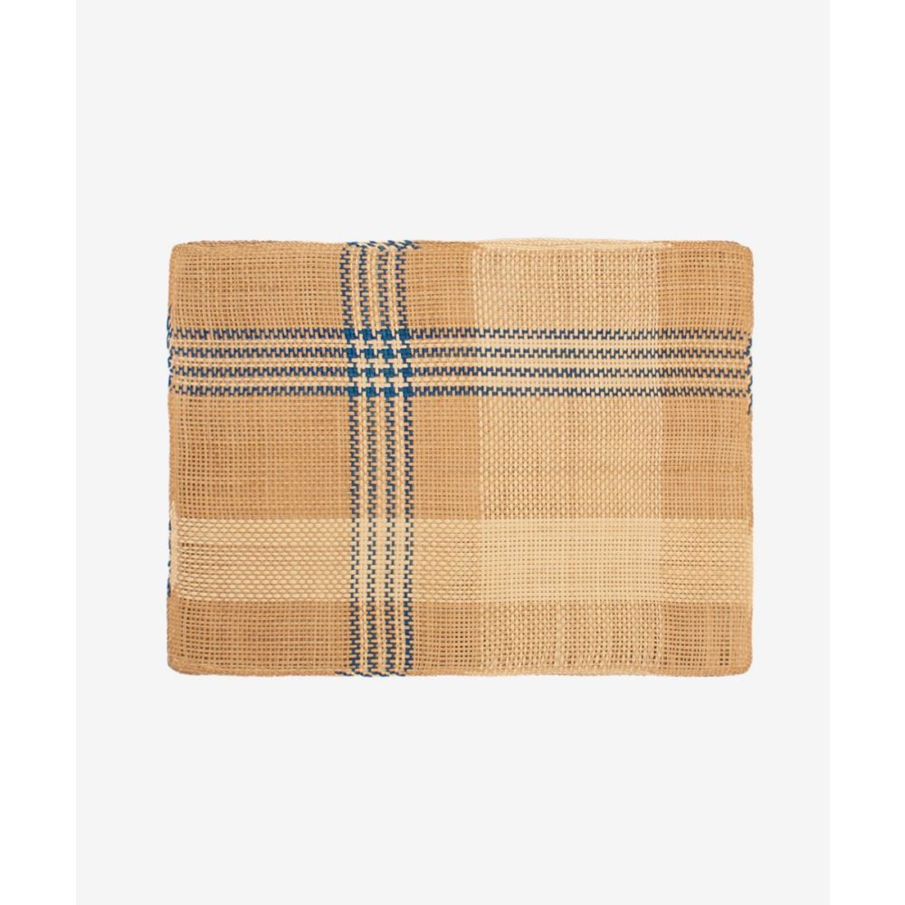 INDIVIDUAL RECTANGULAR - 1 pza - AZUL & BEIGE