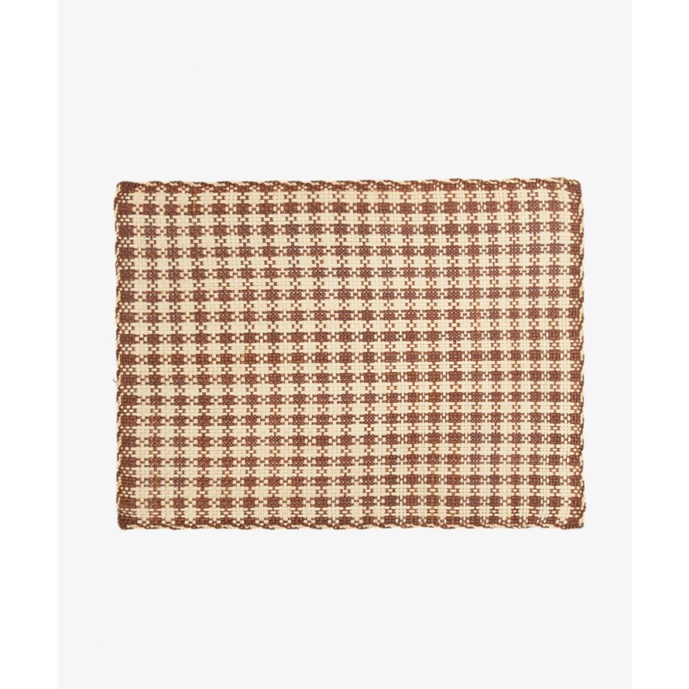 Individual rectangular - 1 unidad - BLANCO Y MARRON