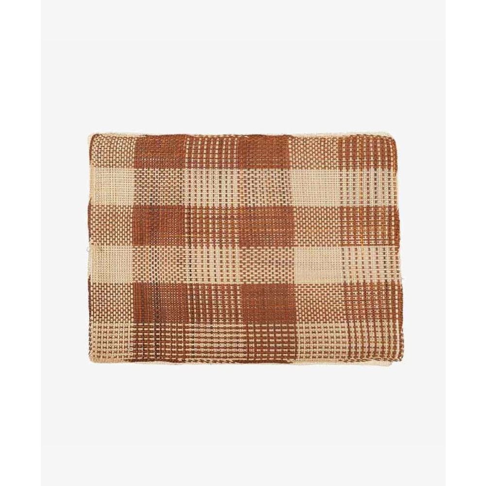 Straw placemat - SET OF 6 - BEIGE & TERRACOTTA