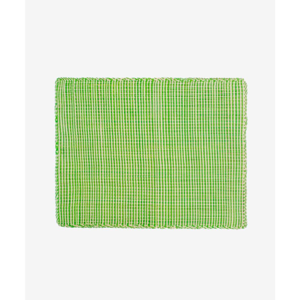 INDIVIDUAL RECTANGULAR - SET DE 6 - BICOLOR LIMA Y BLANCO