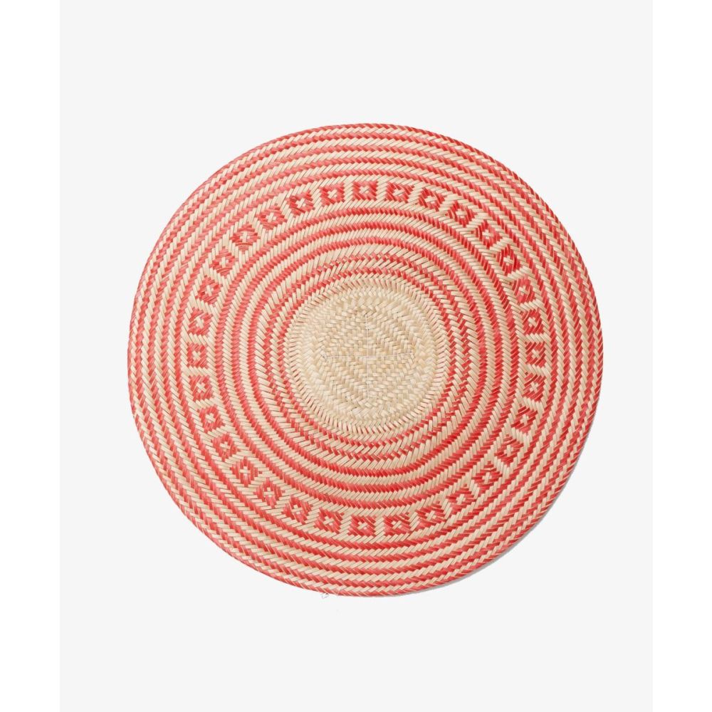 INDIVIDUAL REDONDO DE MAWISA - UNIDAD - ROJO & TOSTADO