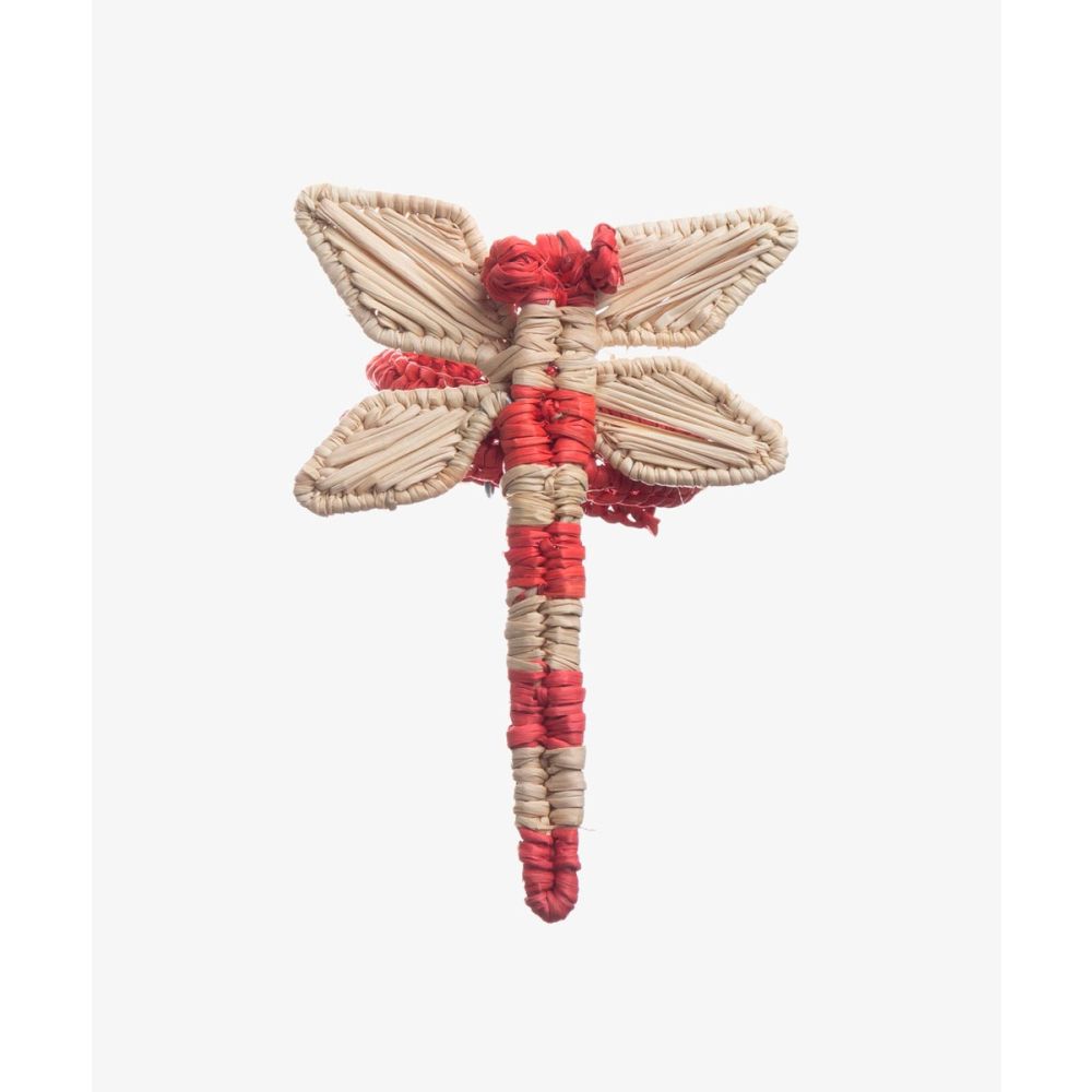 Napkin ring - DRAGON FLY - Beige & Red