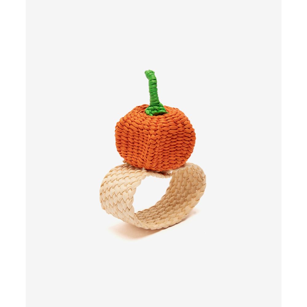 Napkin ring - PUMPKIN - ORANGE & GREEN
