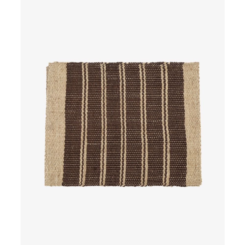 FIQUE PLACEMATS, BRONW STRIPES, set de 6
