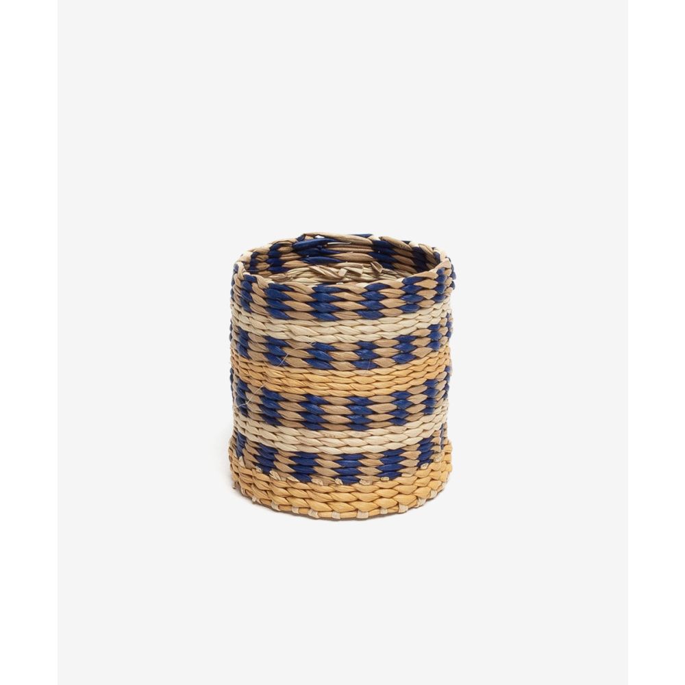 NAPKIN RING BLUE-HABAN-WHITE-MUSTARD