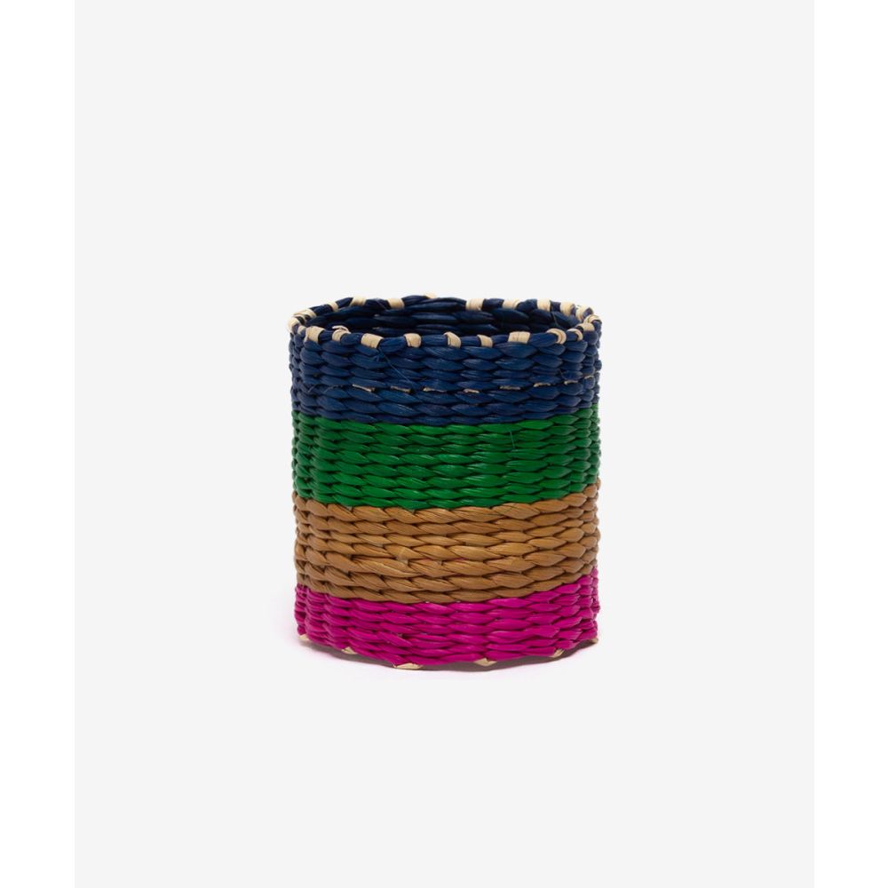 SERVILLETERO - ROSA/AZUL/VERDE & NOGAL