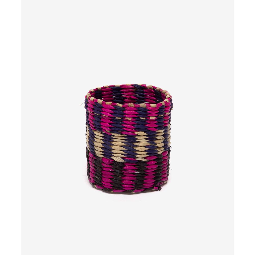 NAPKIN RING - PINK/ BEIGE & BLACK