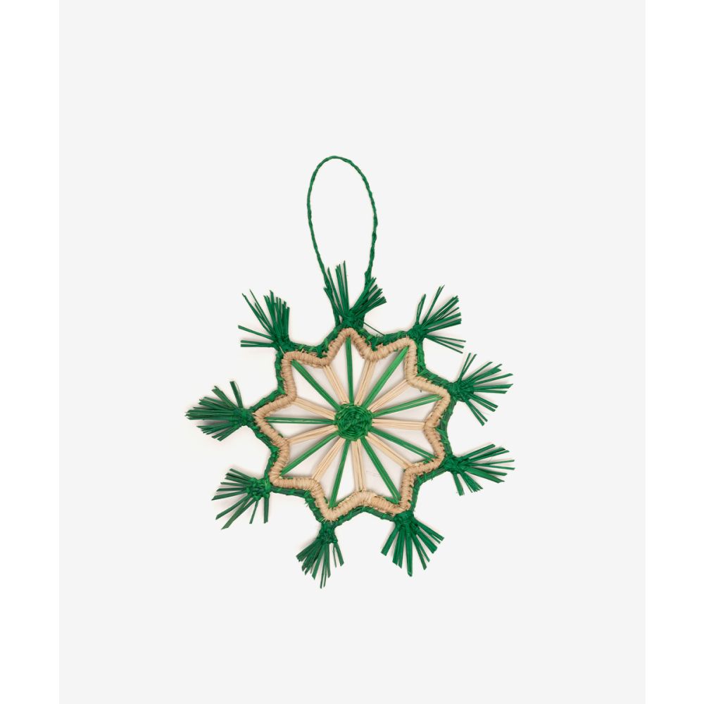 ADORNO PARA COLGAR EN IRACA - COPO DE NIEVE L BEIGE & VERDE