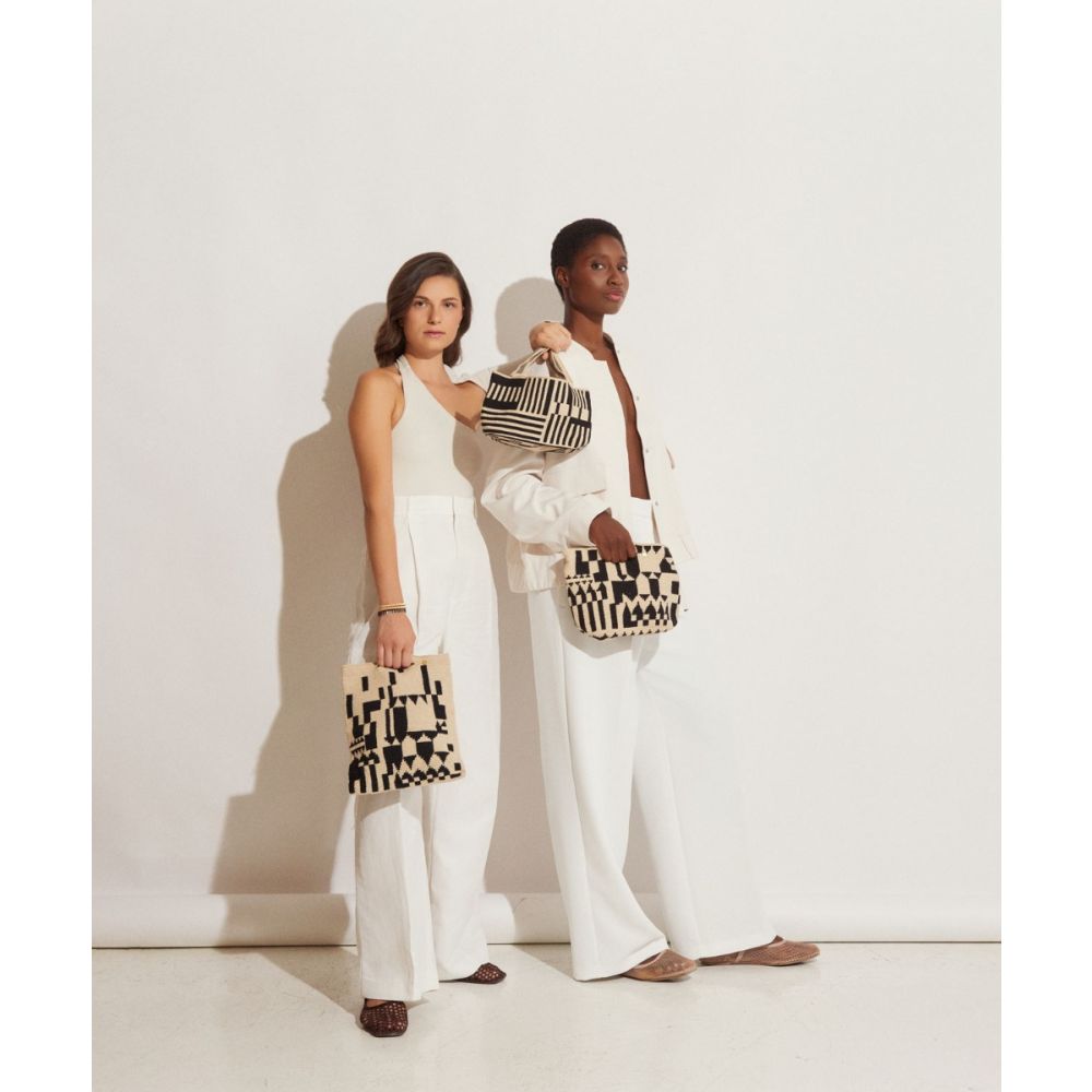 BOLSO RAPSODY MINI - HERMES - BEIGE & NEGRO