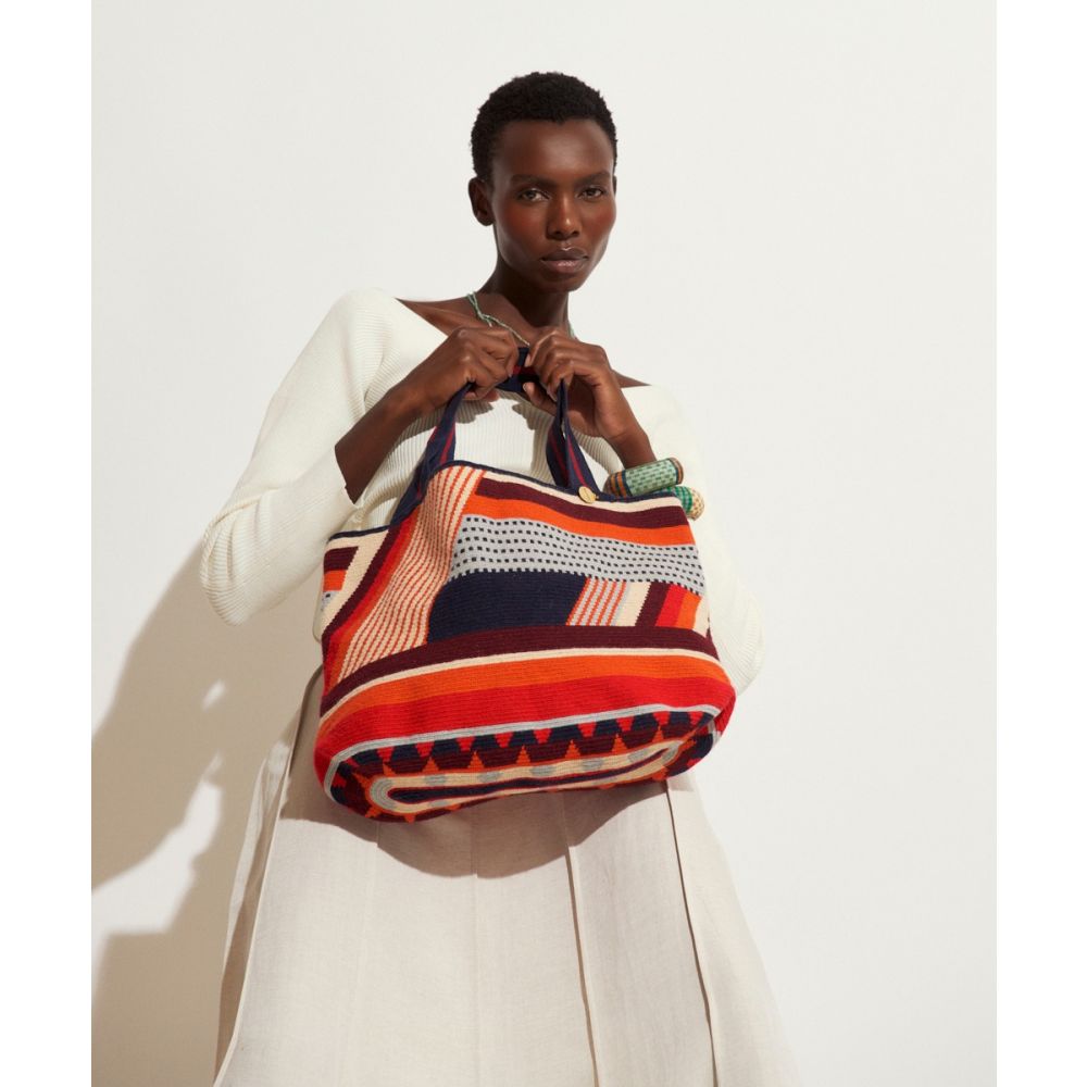 Bolso Shopping L - AMARANTH - MARINO & NARANJA