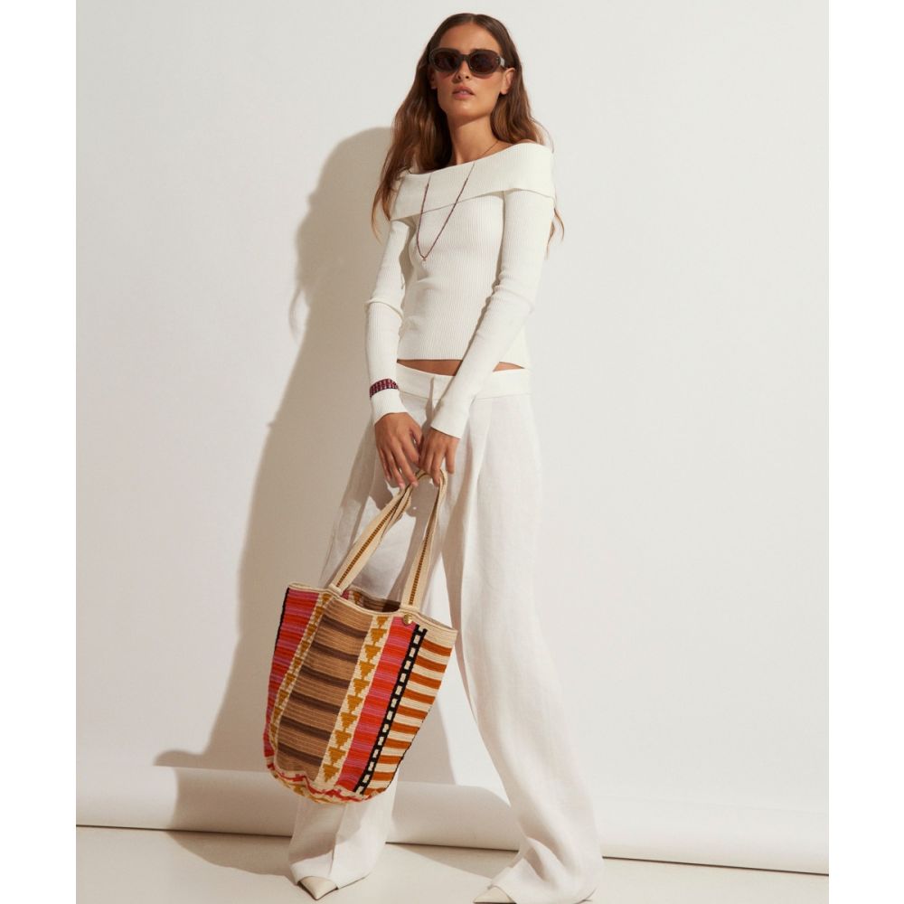 BOLSO CALA - CORIANDER - MARRÓN CLARO & ROSA