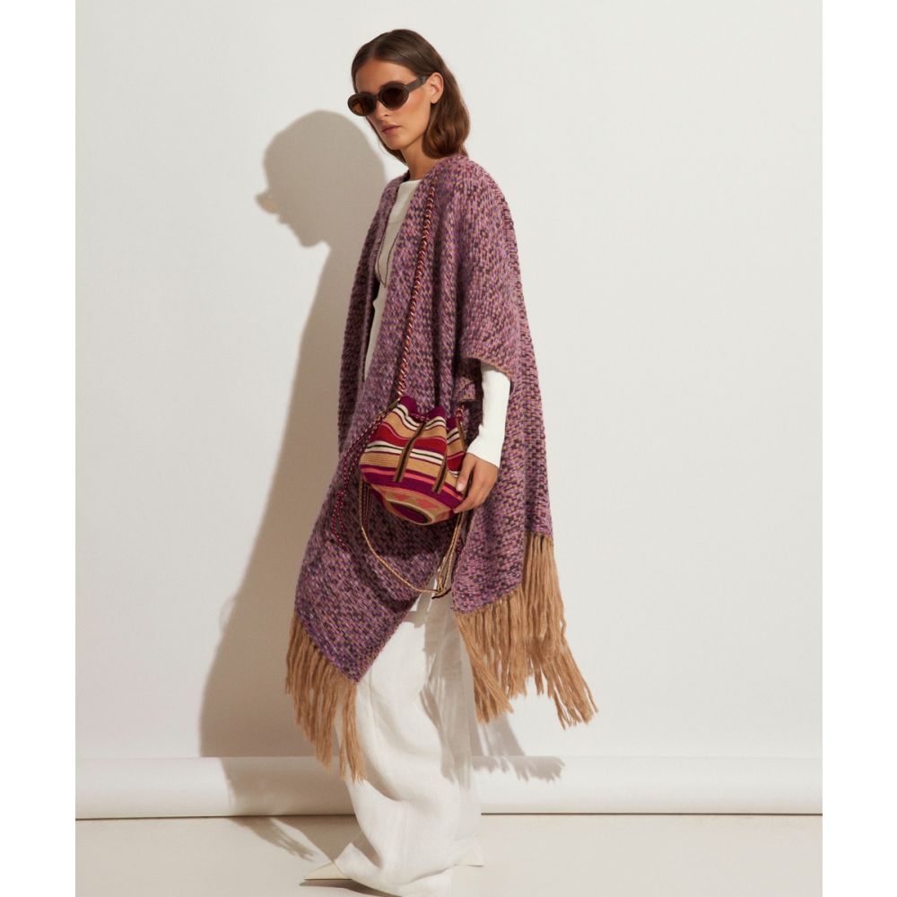 PONCHO JOSEPHINE - MIX ROSA CLARO