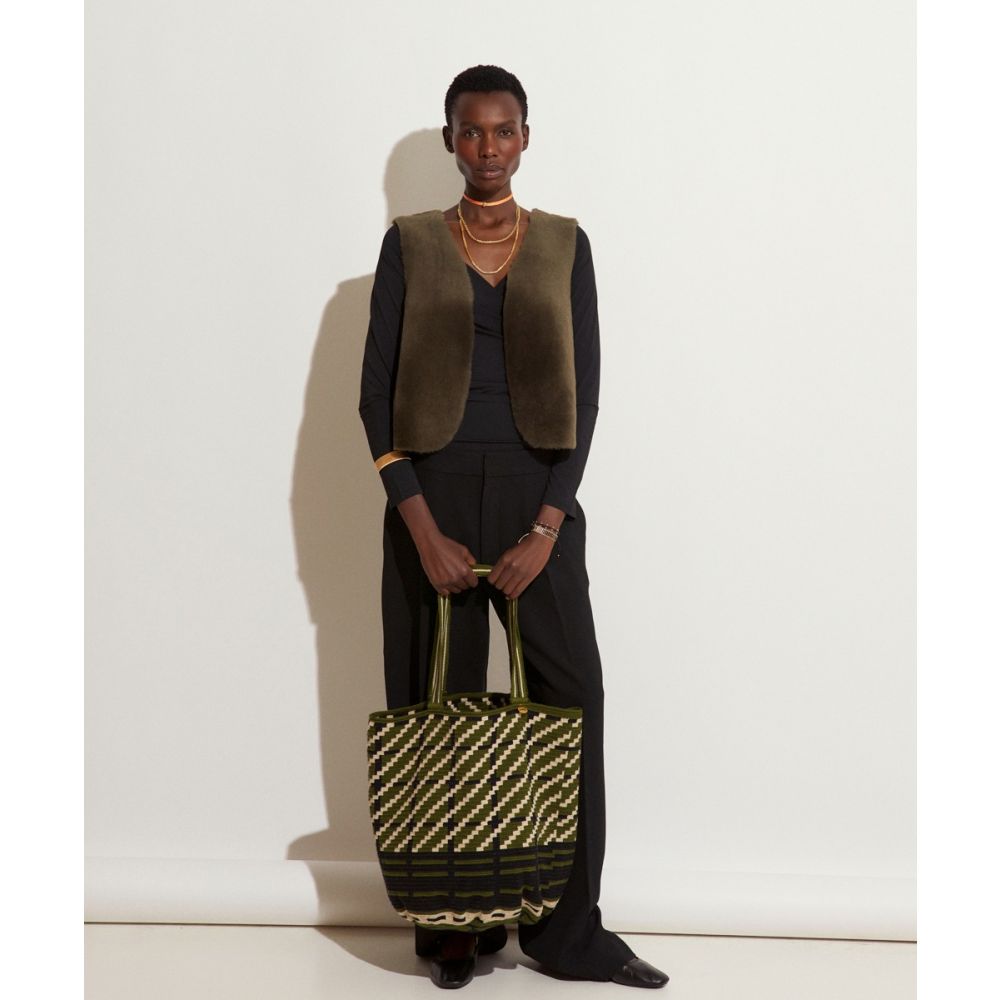 Bolso Tote - WISTERIA - VERDE & NEGRO