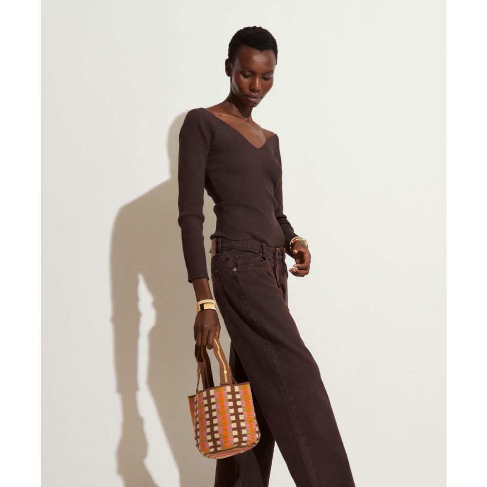 BOLSO Noa 2 - BASIL - ROSA & MARRÓN CLARO