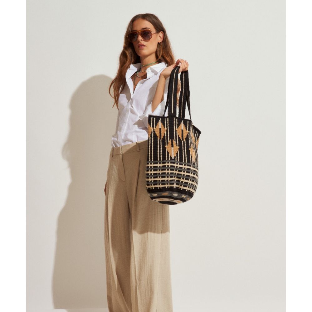 BOLSO CALA - HIBISCUS - NEGRO & NUDE