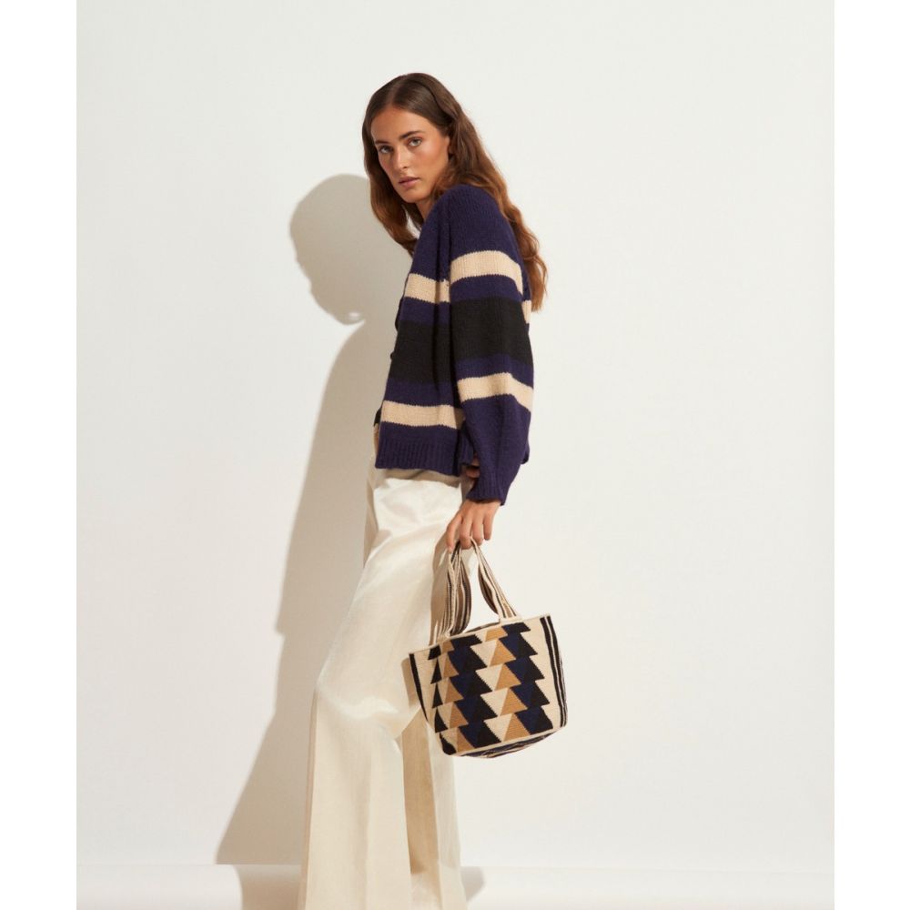 BOLSO Noa 2 - ALOE - AZUL & MARRÓN