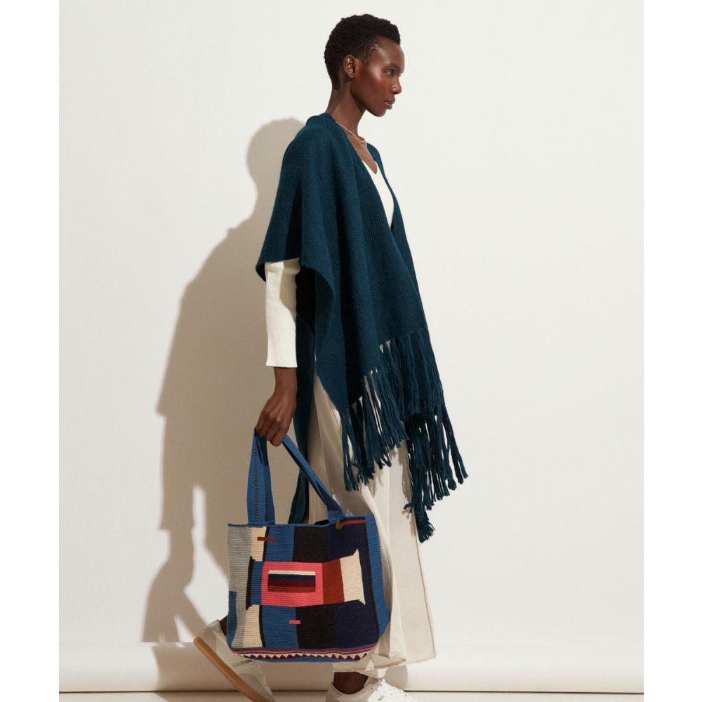 Bolso Shopping L - BEEBLOSSOM - NEGRO & VERDE ESMERALDA