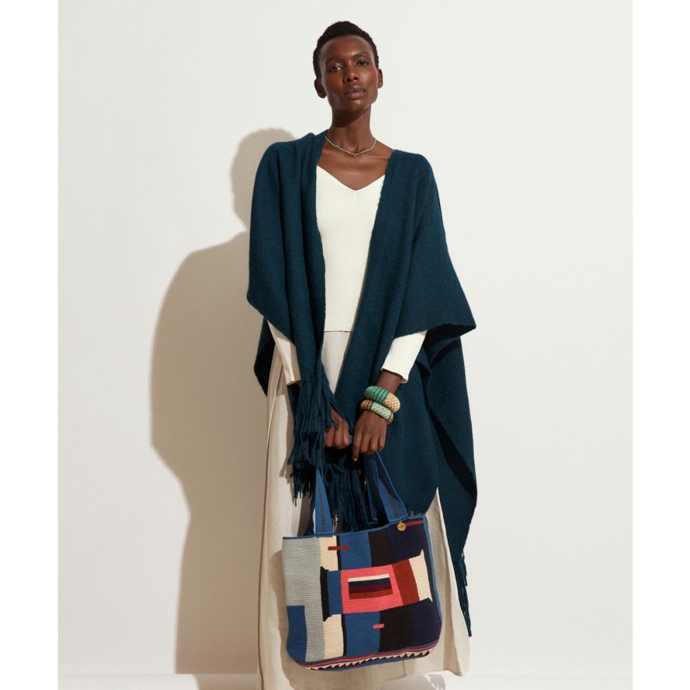 PONCHO JOSEPHINE - VERDE PETROLEO