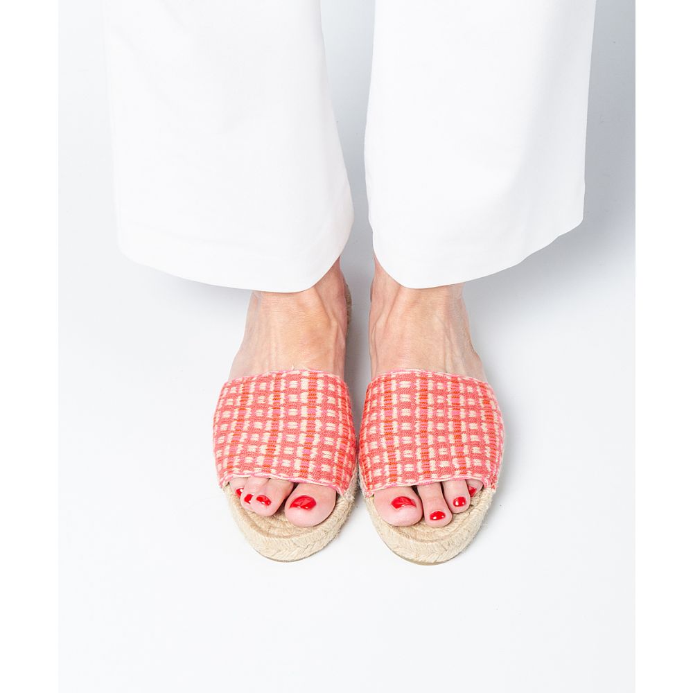 ALPARGATA MULE - PETALUA - ROSA NEON & BEIGE