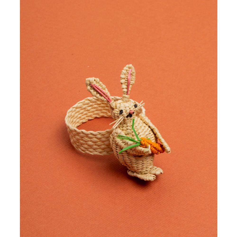 Servilletero CONEJO CON ZANAHORIA - BEIGE