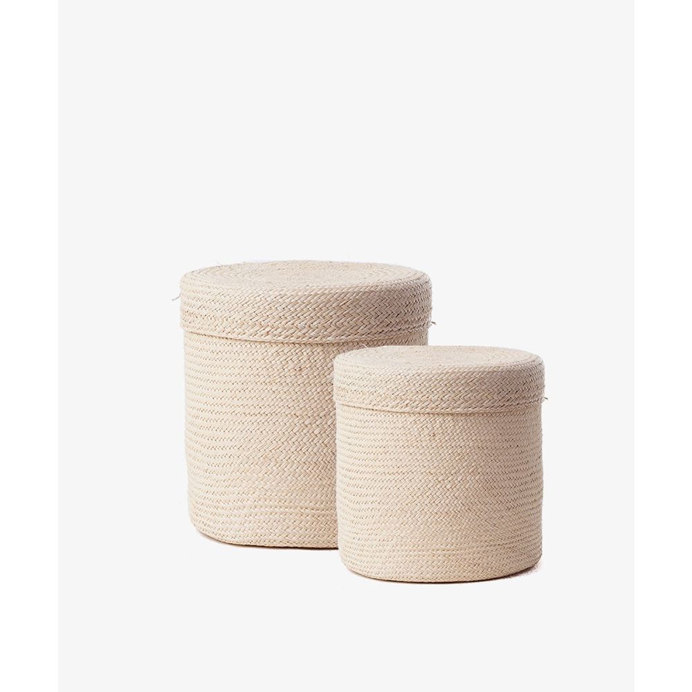 Iraca Basket Set/2 PLAIN BEIGE