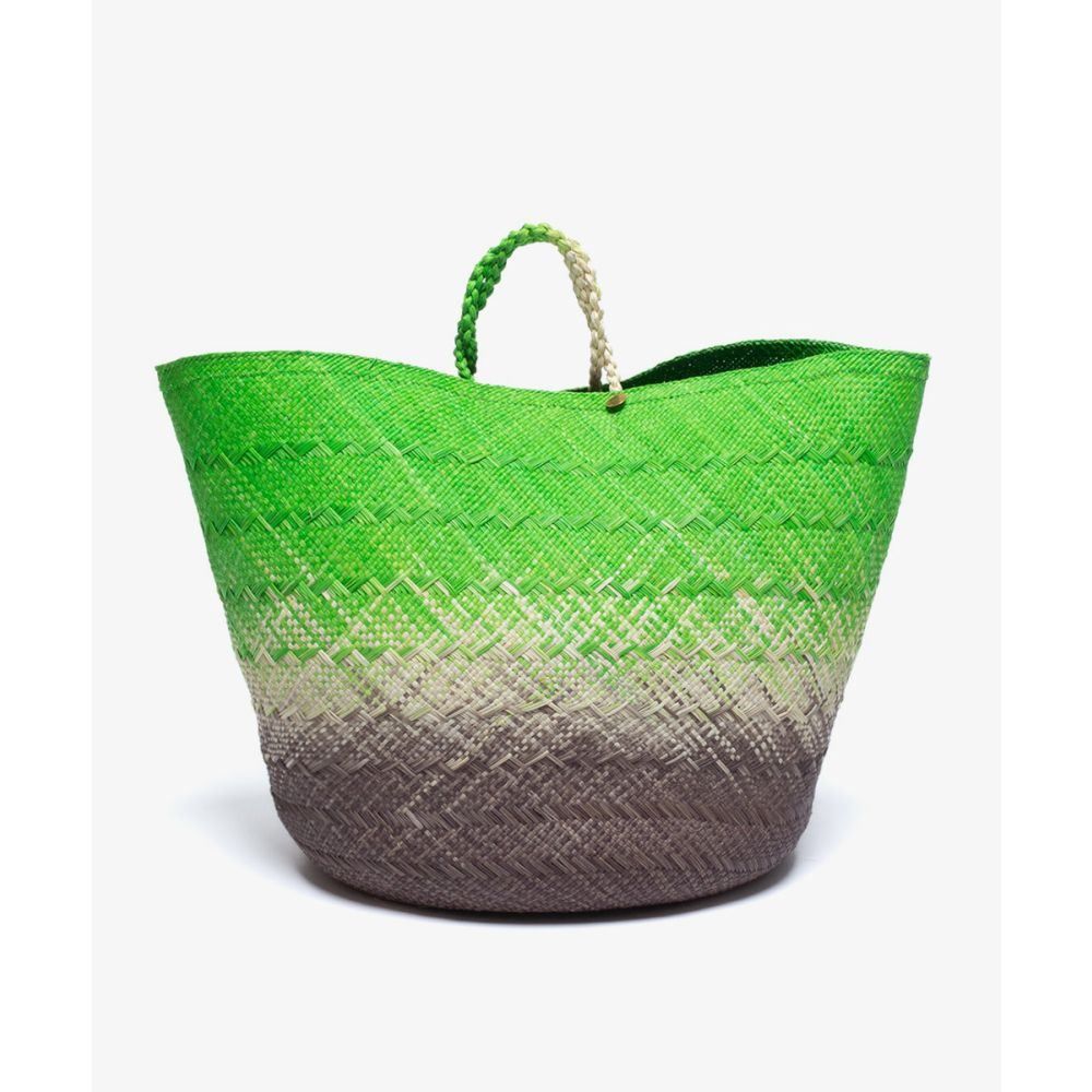 Canasto XL - DEGRADE VERDE Y GRIS