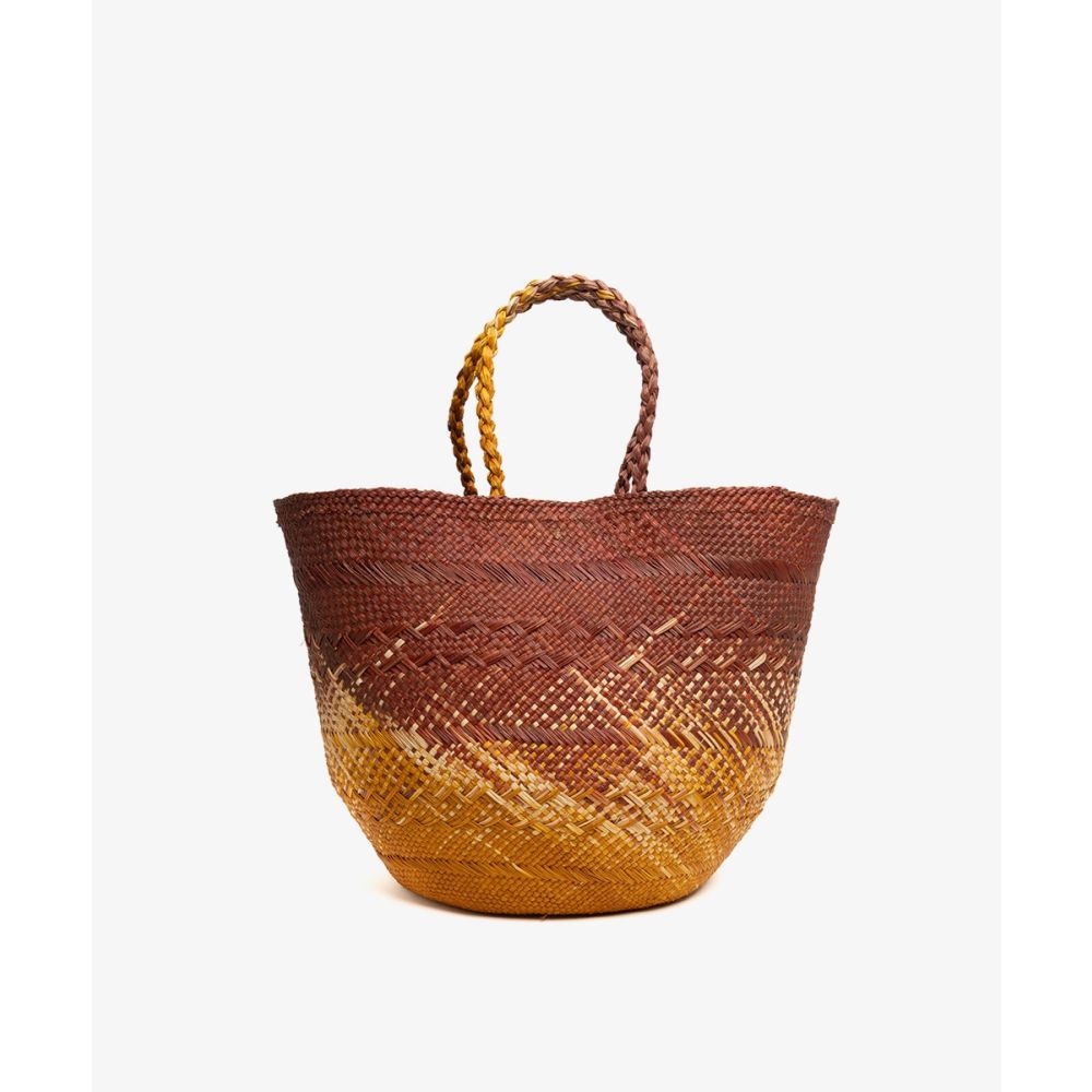 Canasto M - DEGRADE MARRÓN & MOSTAZA