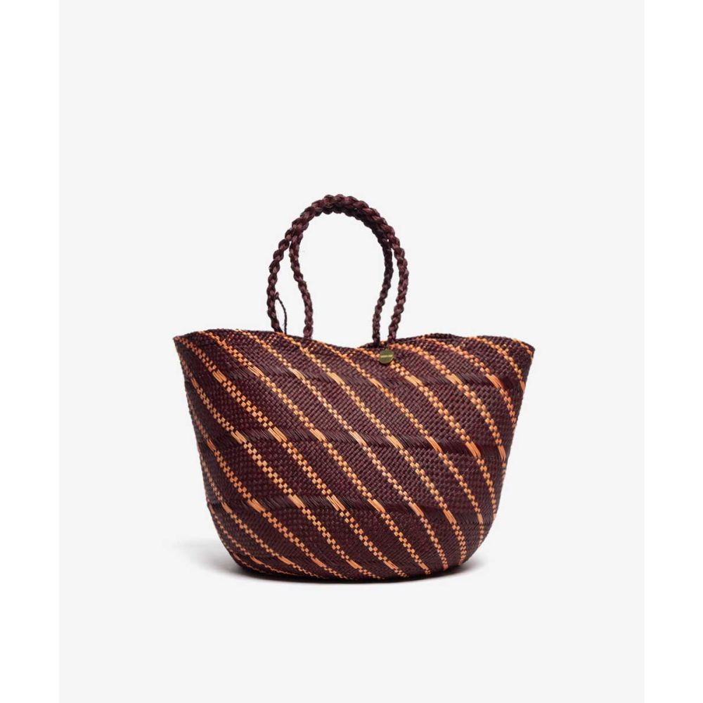 Canasto M Marron Oscuro & naranja 
