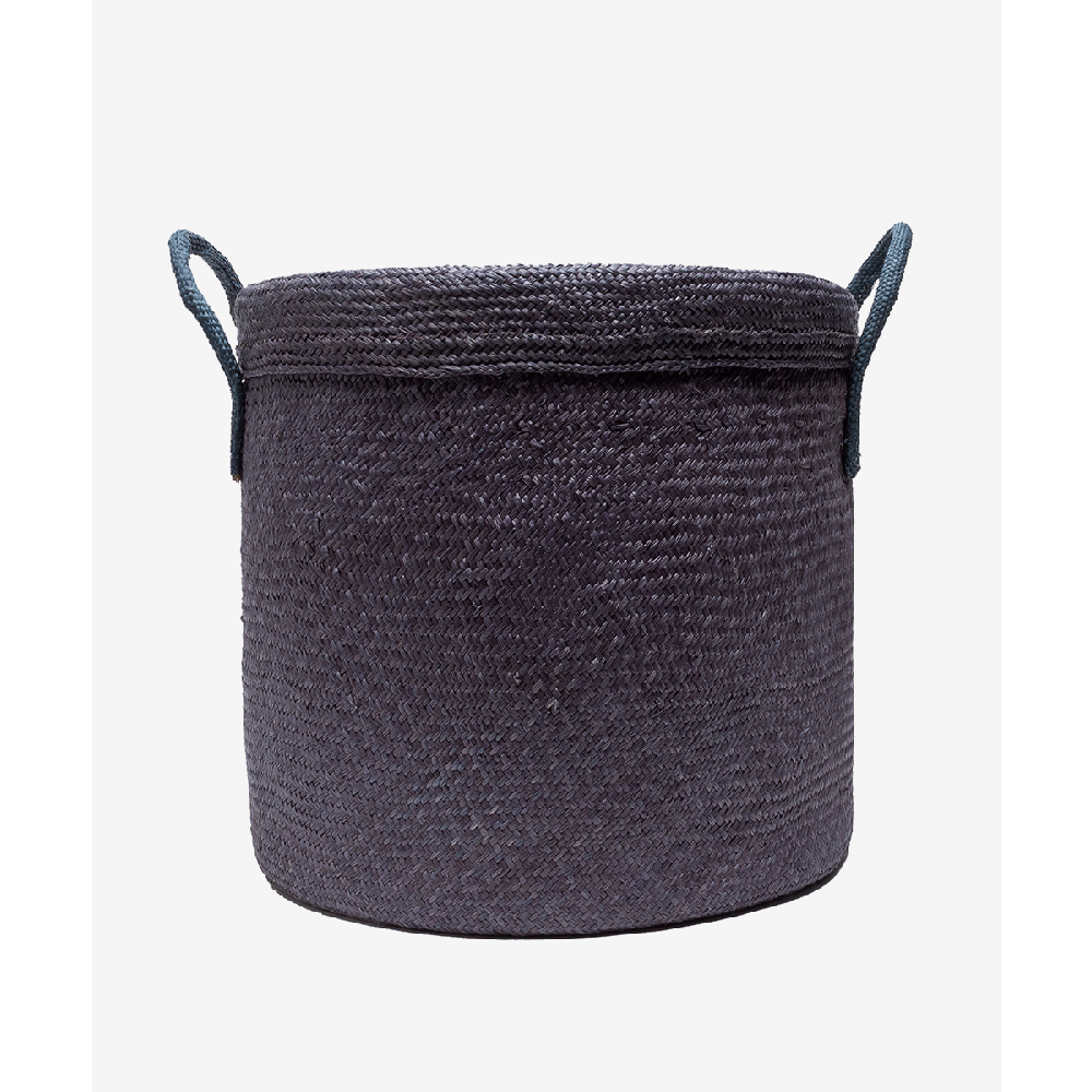 Round Iraca Basket XL - 40x40 cm CONTAINER GRIS