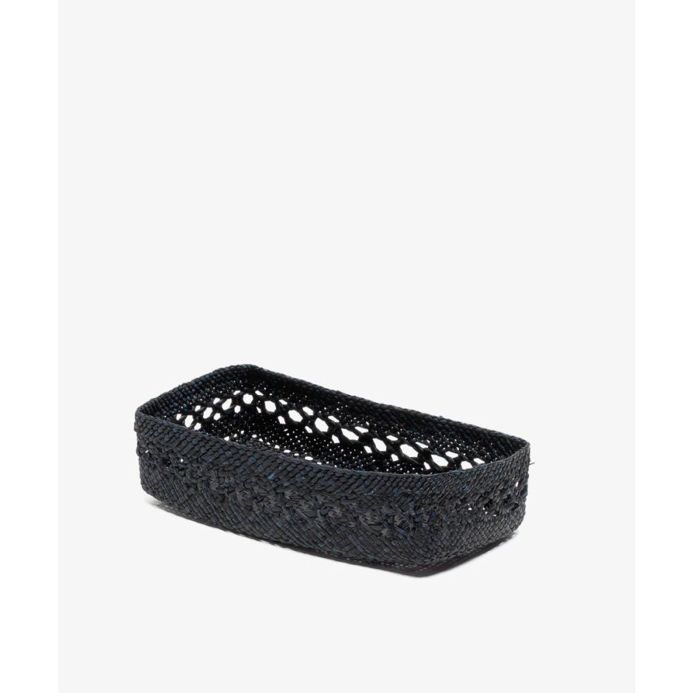 CAJA DE IRACA RECTANGULAR L- MAYA NEGRO