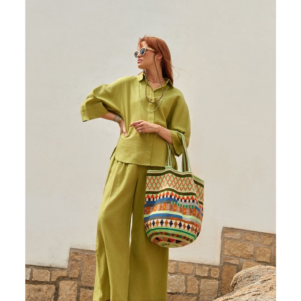 Bolso Tote - RAVEN - VERDE OSCURO & AZUL OSCURO