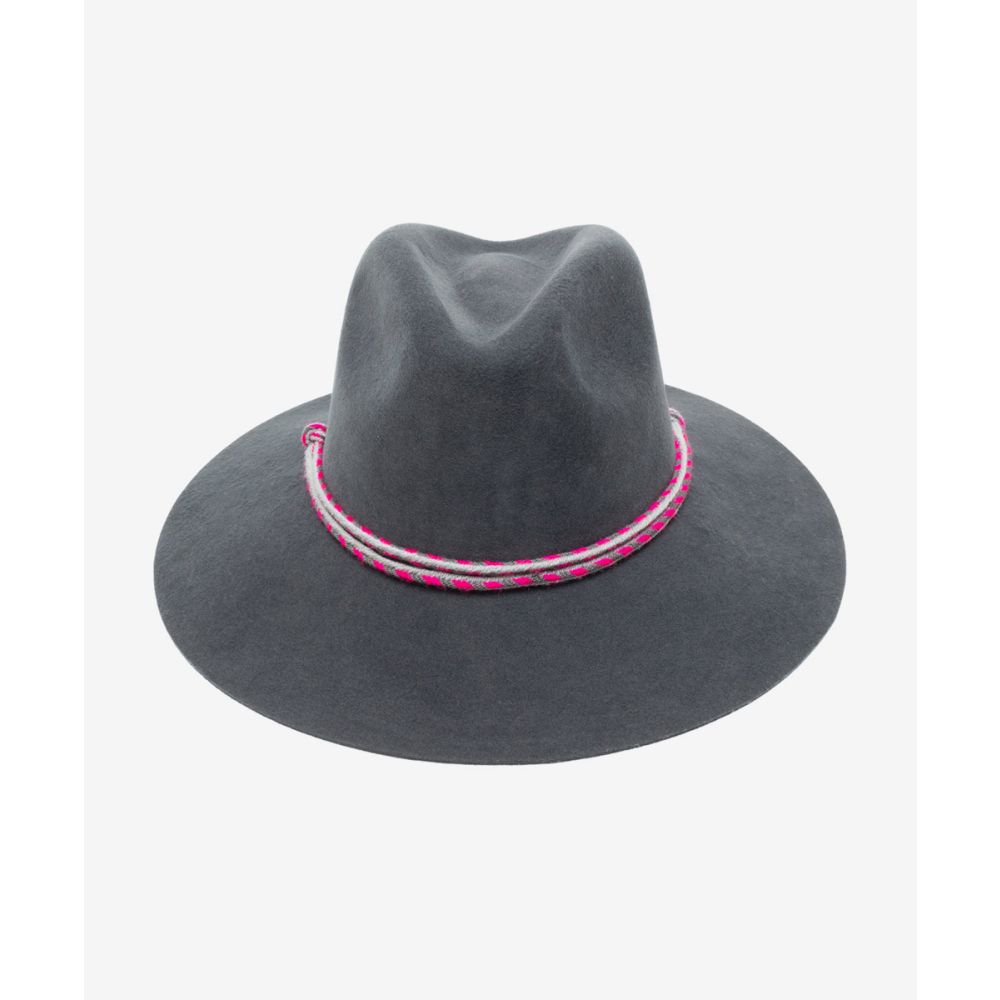 WOOL HAT WITH RIBBON - DARK GREY