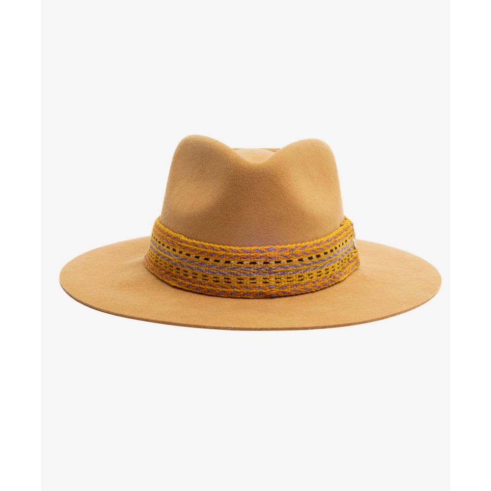 SOMBRERO DE FIELTRO CON CINTA - MOSTAZA